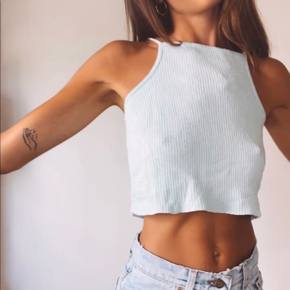 Baby Blue Crop Tank - Picture 3 of 3